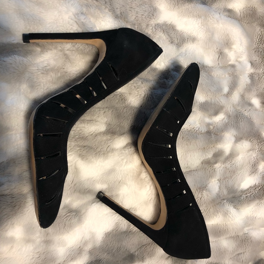 Zara black suede pumps